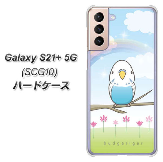 au ギャラクシーS21+ 5G SCG10 高画質仕上げ 背面印刷 ハードケース【SC839 セキセイインコ ブルー】