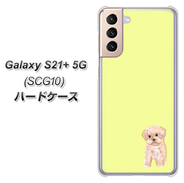 au ギャラクシーS21+ 5G SCG10 高画質仕上げ 背面印刷 ハードケース【YJ064 トイプードルアプリコット(イエロー)】