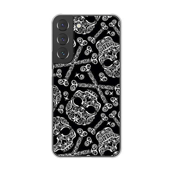 Galaxy S22 SCG13 au 高画質仕上げ 背面印刷 ハードケース 【363 ドクロの刺青】