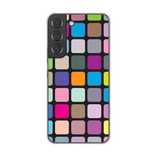 Galaxy S22 SCG13 au 高画質仕上げ 背面印刷 ハードケース 【509 カラースクエア】
