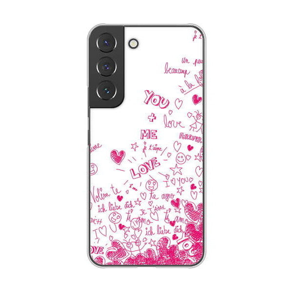 Galaxy S22 SCG13 au 高画質仕上げ 背面印刷 ハードケース プリティハート
