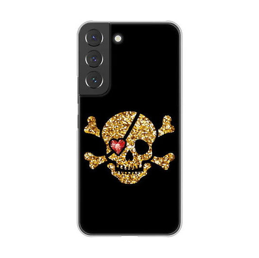 Galaxy S22 SCG13 au 高画質仕上げ 背面印刷 ハードケース 【1082 海賊ドクロ】