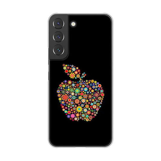 Galaxy S22 SCG13 au 高画質仕上げ 背面印刷 ハードケース 【1195 カラフルアップル】