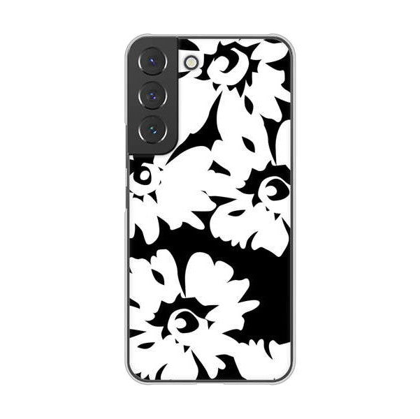 Galaxy S22 SCG13 au 高画質仕上げ 背面印刷 ハードケース 【1215 モダンフラワー】