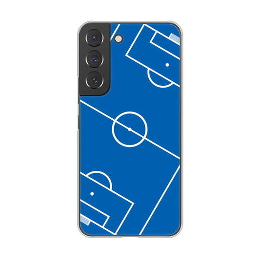 Galaxy S22 SCG13 au 高画質仕上げ 背面印刷 ハードケース 【IB922 SOCCER_ピッチ】