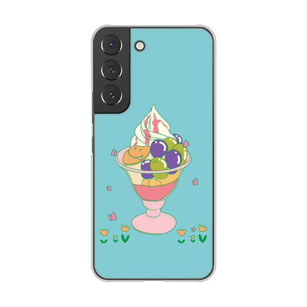 Galaxy S22 SCG13 au 高画質仕上げ 背面印刷 ハードケース スイーツイラスト