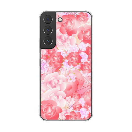 Galaxy S22 SCG13 au 高画質仕上げ 背面印刷 ハードケース 【VA817 はんなり色の華】