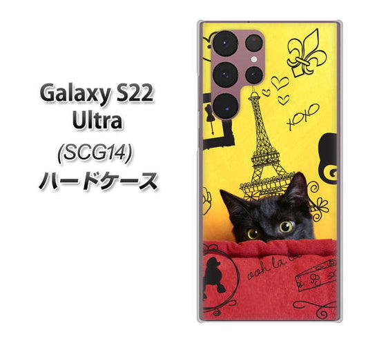 Galaxy S22 Ultra SCG14 au 高画質仕上げ 背面印刷 ハードケース【686 パリの子猫】