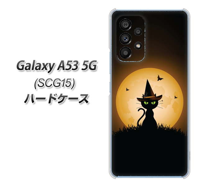 Galaxy A53 5G SCG15 au 高画質仕上げ 背面印刷 ハードケース【440 猫の魔法使い】