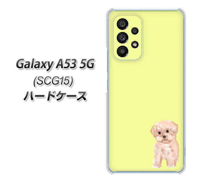 Galaxy A53 5G SCG15 au 高画質仕上げ 背面印刷 ハードケース【YJ064 トイプードルアプリコット(イエロー)】