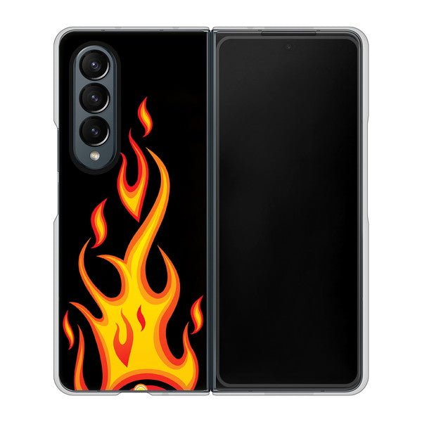 Galaxy Z Fold4 SCG16 au 高画質仕上げ 背面印刷 ハードケース【010 ファイヤー】
