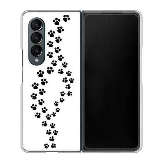 Galaxy Z Fold4 SCG16 au 高画質仕上げ 背面印刷 ハードケース【066 あしあと】