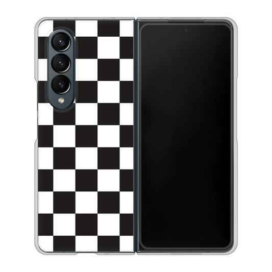 Galaxy Z Fold4 SCG16 au 高画質仕上げ 背面印刷 ハードケース【151 フラッグチェック】