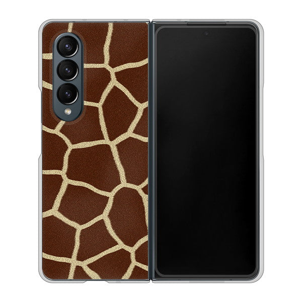 Galaxy Z Fold4 SCG16 au 高画質仕上げ 背面印刷 ハードケース【209 キリンの背中】