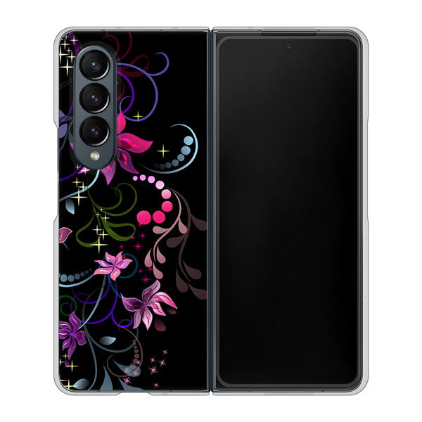 Galaxy Z Fold4 SCG16 au 高画質仕上げ 背面印刷 ハードケース【263 闇に浮かぶ華】