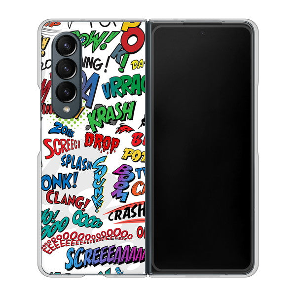 Galaxy Z Fold4 SCG16 au 高画質仕上げ 背面印刷 ハードケース【271 アメリカン キャッチコピー】