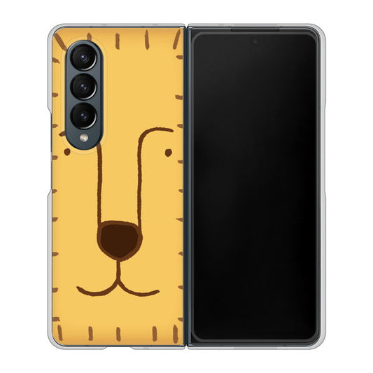 Galaxy Z Fold4 SCG16 au 高画質仕上げ 背面印刷 ハードケース【356 らいおん】