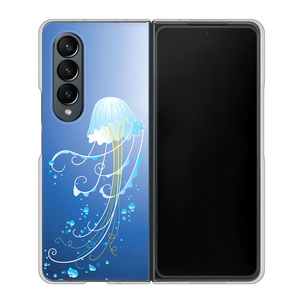 Galaxy Z Fold4 SCG16 au 高画質仕上げ 背面印刷 ハードケース【362 ジェリーフィシュ】