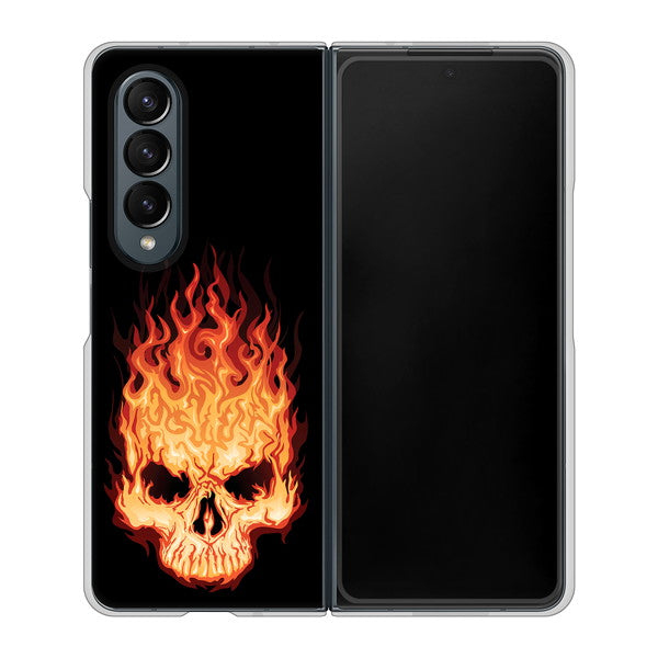 Galaxy Z Fold4 SCG16 au 高画質仕上げ 背面印刷 ハードケース【364 ドクロの怒り】