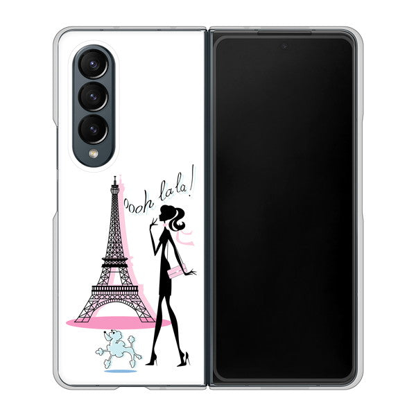 Galaxy Z Fold4 SCG16 au 高画質仕上げ 背面印刷 ハードケース【377 エレガント】