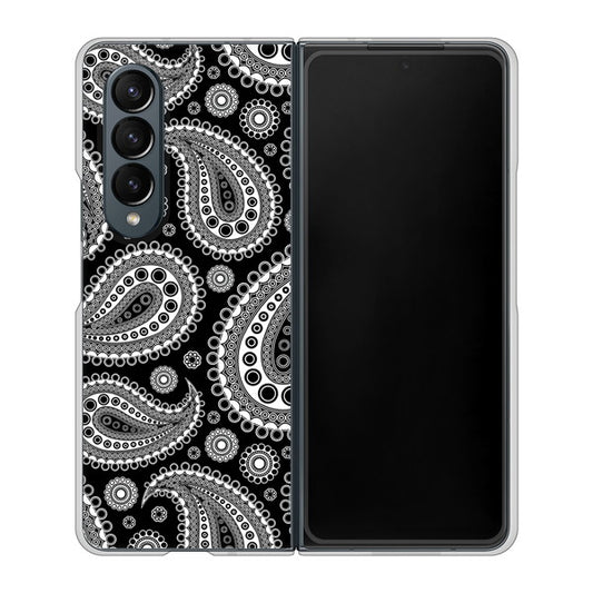 Galaxy Z Fold4 SCG16 au 高画質仕上げ 背面印刷 ハードケース【421 ベイズリー】