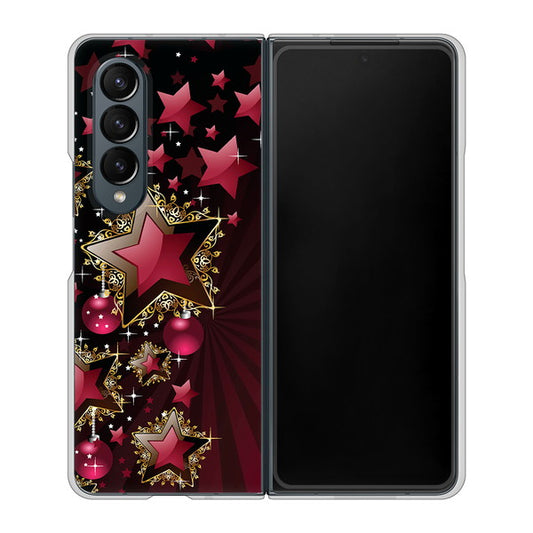 Galaxy Z Fold4 SCG16 au 高画質仕上げ 背面印刷 ハードケース【434 星の壁】