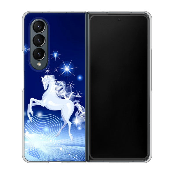 Galaxy Z Fold4 SCG16 au 高画質仕上げ 背面印刷 ハードケース【436 ペガサス】
