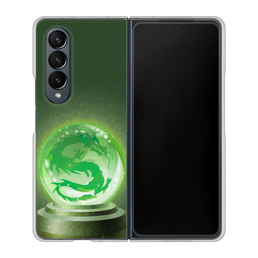 Galaxy Z Fold4 SCG16 au 高画質仕上げ 背面印刷 ハードケース【439 水晶に浮かぶ龍】