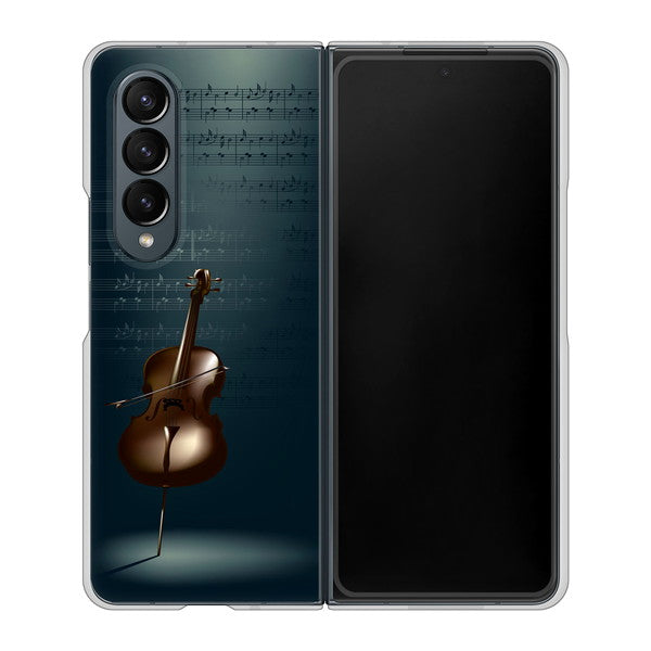 Galaxy Z Fold4 SCG16 au 高画質仕上げ 背面印刷 ハードケース【441 楽譜】