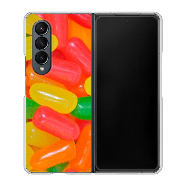 Galaxy Z Fold4 SCG16 au 高画質仕上げ 背面印刷 ハードケース【449 ジェリービーンズ】