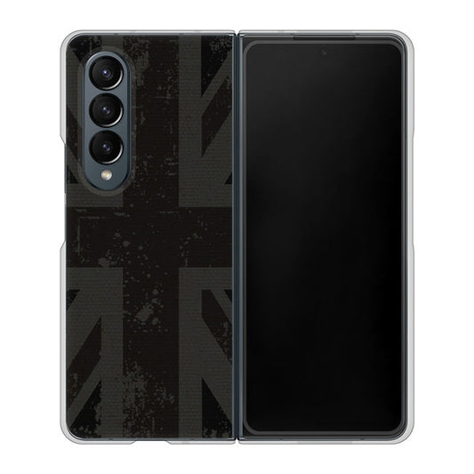 Galaxy Z Fold4 SCG16 au 高画質仕上げ 背面印刷 ハードケース【505 ユニオンジャック ダーク】