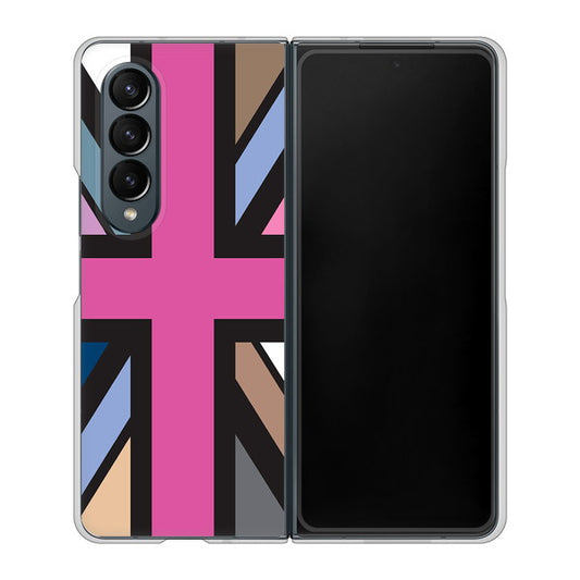 Galaxy Z Fold4 SCG16 au 高画質仕上げ 背面印刷 ハードケース【507 ユニオンジャック デスカラー】