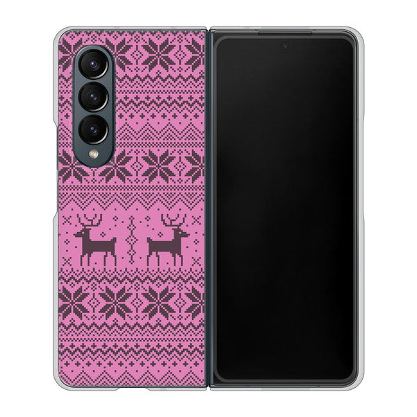 Galaxy Z Fold4 SCG16 au 高画質仕上げ 背面印刷 ハードケース【543 シンプル絵パープル】