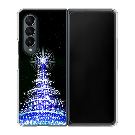 Galaxy Z Fold4 SCG16 au 高画質仕上げ 背面印刷 ハードケース【589 ブルーライトツリー】