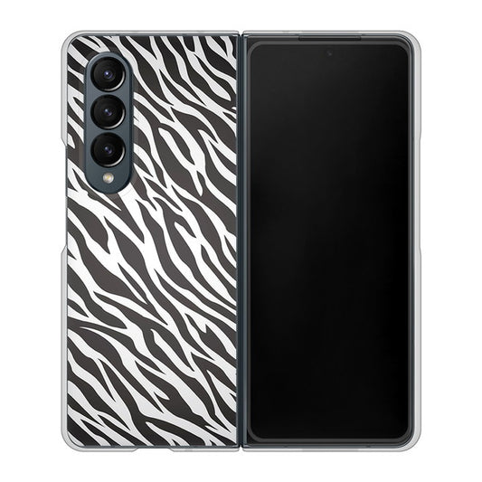 Galaxy Z Fold4 SCG16 au 高画質仕上げ 背面印刷 ハードケース【1057 デザインゼブラ(GL)】