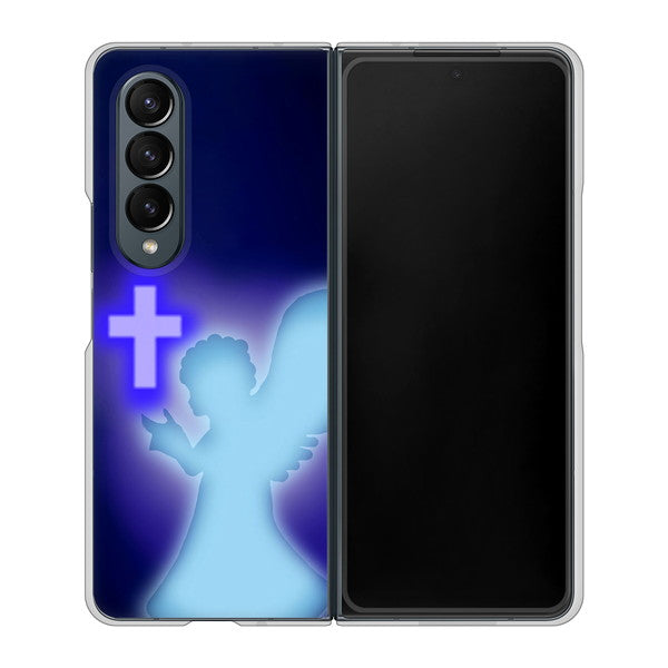 Galaxy Z Fold4 SCG16 au 高画質仕上げ 背面印刷 ハードケース【1249 祈りを捧げる天使】