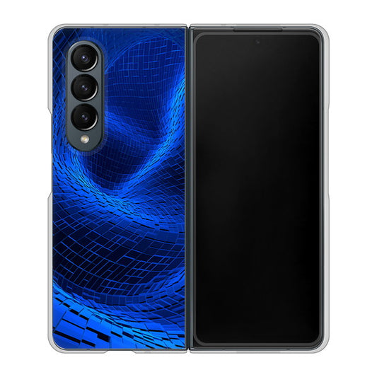 Galaxy Z Fold4 SCG16 au 高画質仕上げ 背面印刷 ハードケース【1302 ワープブルー】