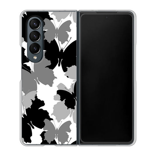 Galaxy Z Fold4 SCG16 au 高画質仕上げ 背面印刷 ハードケース【1336 夜の蝶】