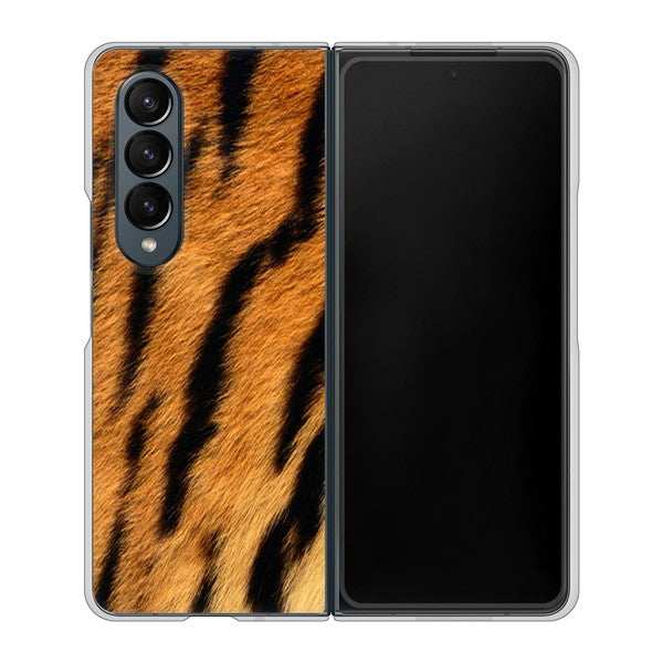 Galaxy Z Fold4 SCG16 au 高画質仕上げ 背面印刷 ハードケース【EK847 虎柄】