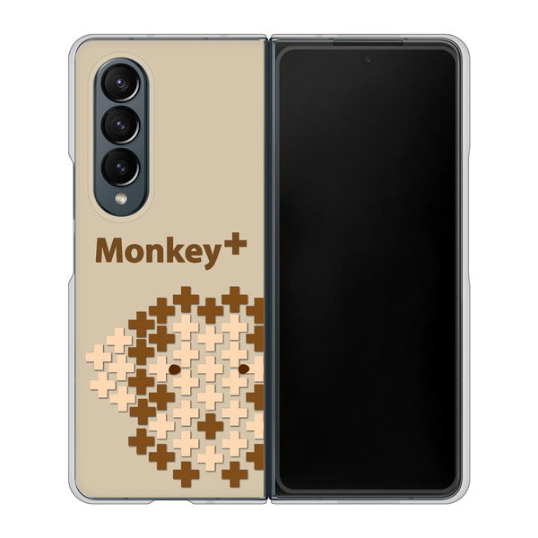 Galaxy Z Fold4 SCG16 au 高画質仕上げ 背面印刷 ハードケース【IA803 Monkey+】