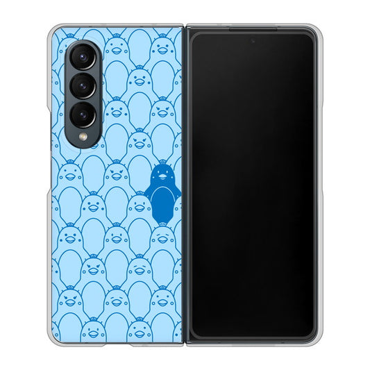 Galaxy Z Fold4 SCG16 au 高画質仕上げ 背面印刷 ハードケース【MA917 パターン ペンギン】