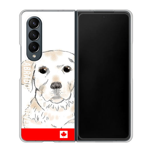 Galaxy Z Fold4 SCG16 au 高画質仕上げ 背面印刷 ハードケース【YD821 ラブラドールレトリバー02】