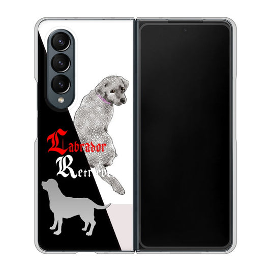Galaxy Z Fold4 SCG16 au 高画質仕上げ 背面印刷 ハードケース【YD822 ラブラドールレトリバー03】