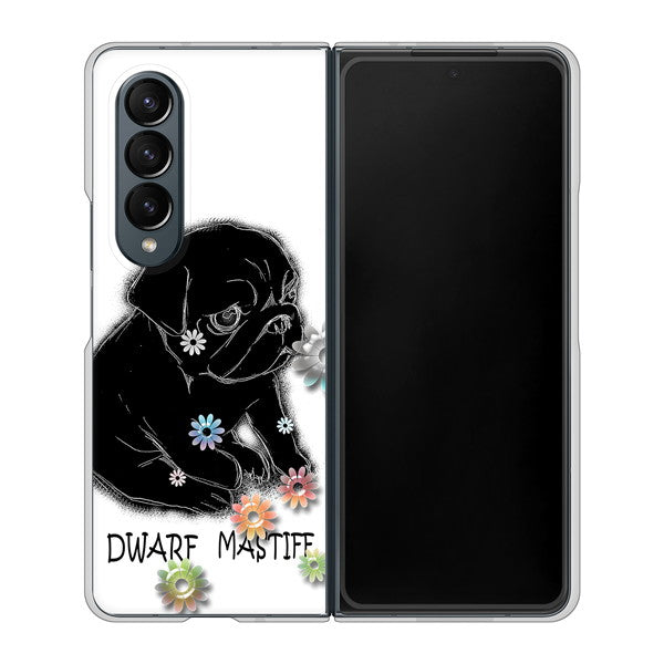 Galaxy Z Fold4 SCG16 au 高画質仕上げ 背面印刷 ハードケース【YD859 パグ05】