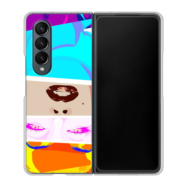 Galaxy Z Fold4 SCG16 au 高画質仕上げ 背面印刷 ハードケース【YJ211 マリリンモンローデザイン(D)】