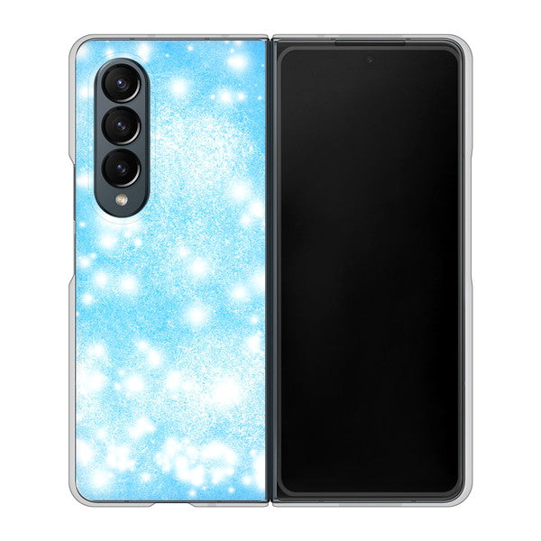 Galaxy Z Fold4 SCG16 au 高画質仕上げ 背面印刷 ハードケース【YJ289 デザインブルー】