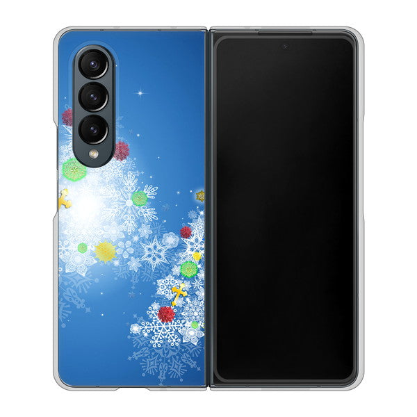 Galaxy Z Fold4 SCG16 au 高画質仕上げ 背面印刷 ハードケース【YJ347 クリスマスツリー】