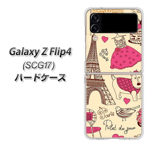 Galaxy Z Flip4 SCG17 au 高画質仕上げ 背面印刷 ハードケース【265 パリの街】