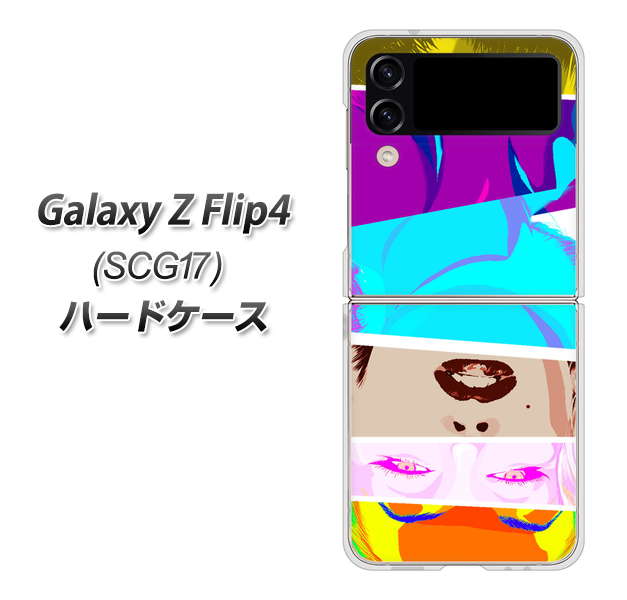 Galaxy Z Flip4 SCG17 au 高画質仕上げ 背面印刷 ハードケース【YJ211 マリリンモンローデザイン(D)】