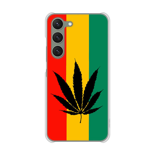 Galaxy S23 SCG19 au 高画質仕上げ 背面印刷 ハードケース 【083 大麻ラスタカラー】